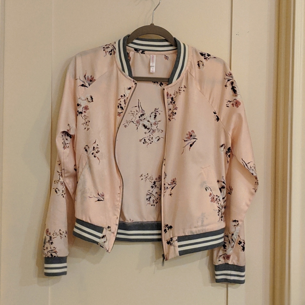 Lightweight Floral Bomber Jacket